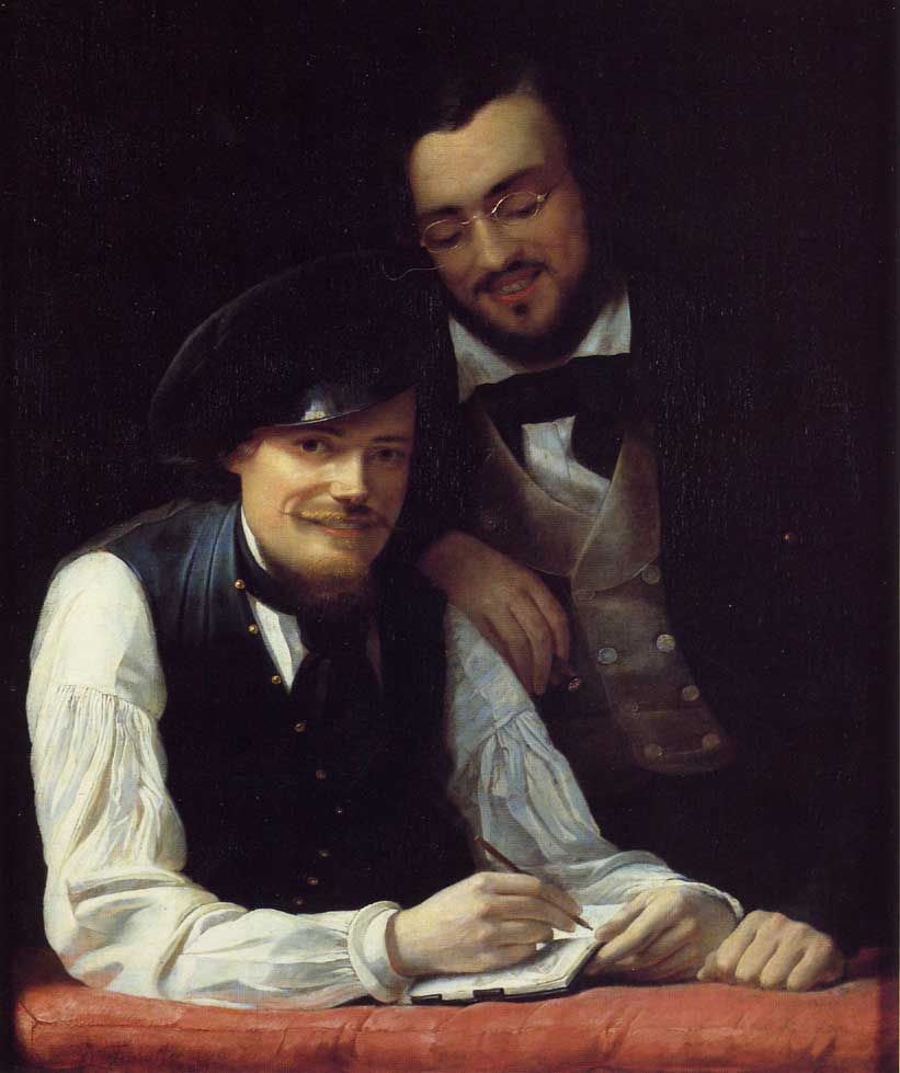 Self Portrait of the Artist with his Brother, Hermann